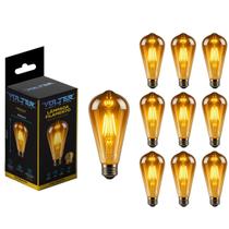Kit 10 Lâmpada Led Filamento Retro St64 4w E27 2200k 360lm