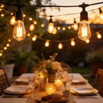 Kit 10 Lâmpada Led Filamento Vintage G40 E27 Varal Luz Decorar Festa Quintal Jardim Baixo Consumo Ót Kit 10 Lâmpada Led Filamento Vintage G40 E27 Varal Luz Decorar Festa Quintal Jardim Baixo Consumo Ót
