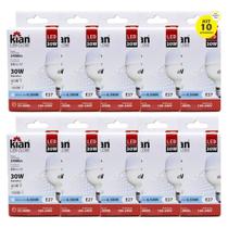 Kit 10 Lampada Led Globe Kian 30w Branco Frio Bivolt