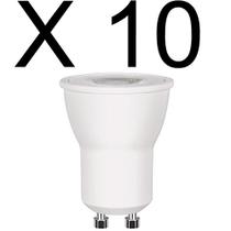 Kit 10 lampada led mini dicroica 3w branco frio 6500k bivolt gu10 - stella