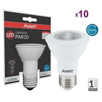 KIT 10 Lâmpada Led Par 20 7w Branco Frio 6500k E27 Avant