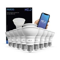 Kit 10 Lampada Led Par20 Smart Inteligente Wi-fi 2.4 GHz 7w RGB E27 Branco 291990293-10 Neo Avant