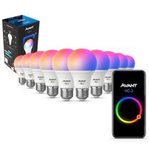 Kit 10 Lampada Led Pera Smart Inteligente Wi-fi 2.4GHz Embutir 15w RGB Bivolt 291990347-10 Neo Avant