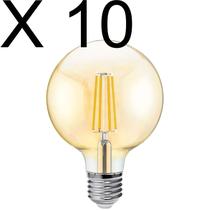 Kit 10 lampada led retro filamento ballon globo g95 4w 2200k ambar biv e27 galaxy Kit 10 lampada led retro filamento ballon globo g95 4w 2200k ambar biv e27 galaxy