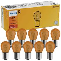Kit 10 Lâmpada Philips Amarela PY21W 12V BAU15s Sinalização Kit 10 Lâmpada Philips Amarela PY21W 12V BAU15s Sinalização