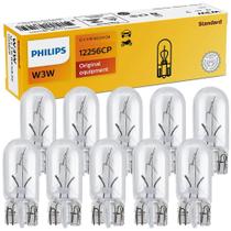 Kit 10 Lampada Philips Painel 12v Esmagada Grande 3w W3w