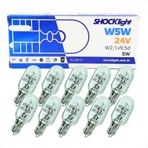 Kit 10 Lâmpada Pingo T10 24v Halogena Luz Lanterna Caminhão Onibus Esmagada veiculos 24 volts 5w