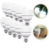 Kit 10 Lâmpada Super LED Ultra Bulbo Alta Potência 20W Brilho Forte Branco Frio E27 Bivolt Q520W