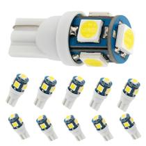 Kit 10 Lâmpada T10 Torre 5 LED Luz Branca Carro Teto Revenda