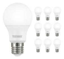 Kit 10 Lampada Taschibra led 9w 6500k Branco Frio Bivolt (E27)