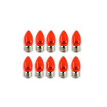 Kit 10 lâmpada vela led e27 1w vermelha ctb 110v