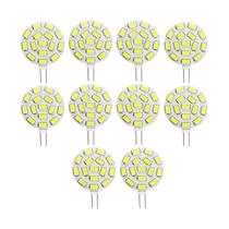 Kit 10 Lâmpadas 15 Leds G4 12V 24v Branco Quente