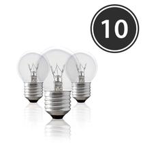 Kit 10 Lâmpadas Bolinha BG-45 Clara E-27 25W 127V Sadokin