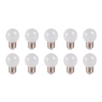 Kit 10 lâmpadas bolinha colorida branca fria 1w 220v ctb 220v Kit 10 lâmpadas bolinha colorida branca fria 1w 220v ctb 220v