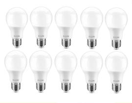 Kit 10 Lâmpadas Bulbo Led 15W Bivolt 6500k Branca fria Elgin Kit 10 Lâmpadas Bulbo Led 15W Bivolt 6500k Branca fria Elgin