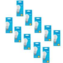 Kit 10 Lâmpadas Bulbo Led 9w 3000k BRANCO QUENTE A60 Elgin 48BLED2M09YU