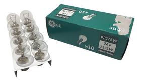 Kit 10 Lâmpadas Caminhão 2 Pólos P21 5W 24V GE Código 1078