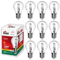 Kit 10 Lampadas Churrasqueira 150W Halógena 110/220v Amarela Forte