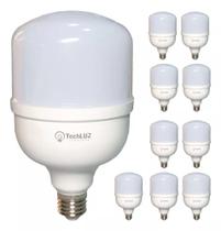 Kit 10 Lâmpadas de Led Alta Potência 62W 6500K