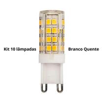 Kit 10 Lâmpadas de Led Halopin 5w 3000k Branco Quente