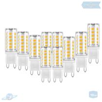 Kit 10 Lâmpadas De Led Halopin G9 5W Branco Quente (3000K)