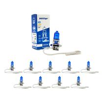 Kit 10 lâmpadas H3 8500K Super Branco Shocklight