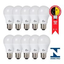 Kit 10 Lâmpadas Kian Led Classic 9w Morna 3000k A60 E27