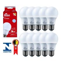 Kit 10 Lâmpadas Kian Led Classic 9w Morna 3000k A60 E27