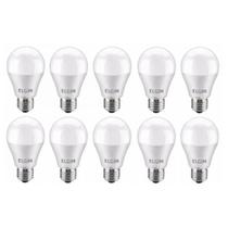 Kit 10 Lâmpadas Led 12w Bulbo Fria E27 Elgin Bivolt 6500k