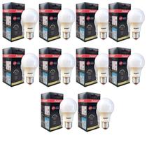 Kit 10 Lâmpadas Led 9w Bulbo E27 4000k Branco Neutro 110V/220V