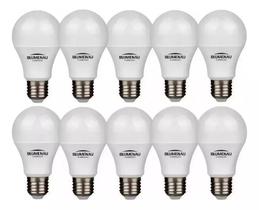 Kit 10 Lâmpadas LED A60 E27 12w 6500k Branco Frio - Blumenau