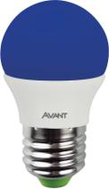 Kit 10 Lâmpadas Led Bolinha E27 Azul 4W Bivolt Avant