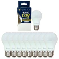 Kit 10 Lâmpadas Led Bulbo 12w E27 Branco Frio Inmetro Luminarte