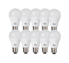 Kit 10 Lâmpadas Led Bulbo 15w E27 Branco Frio Inmetro Kian