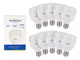 Kit 10 Lâmpadas LED Bulbo 20w 6500k Branco Frio - Blumenau