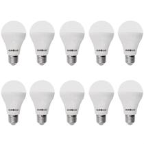 Kit 10 Lâmpadas Led Bulbo 9w Superled Ouro Biv 6500k Ourolux