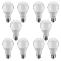 Kit 10 Lâmpadas Led Bulbo A60 15W Bivolt 6500k Branca Fria Ambiente Casa Cômodo