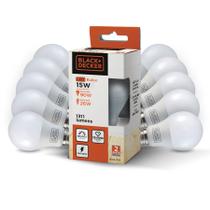 KIT 10 Lâmpadas LED Bulbo A60 15W Branca- Black + Decker