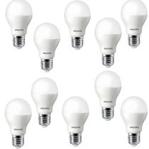 Kit 10 lampadas led bulbo a60 9w 6500k 806lm bivolt