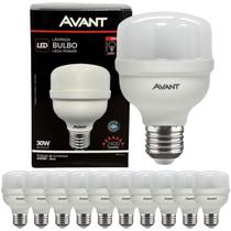 Kit 10 Lâmpadas Led Bulbo Alta Potência 30w Branco Frio E27 Avant