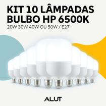 Kit 10 Lampadas Led Bulbo Hp 20w 30w 40w ou 50w 6500k Branco Frio E27 110v 220v Bivolt Alut By Avant Kit 10 Lampadas Led Bulbo Hp 20w 30w 40w ou 50w 6500k Branco Frio E27 110v 220v Bivolt Alut By Avant