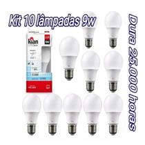 Kit 10 lâmpadas led de 9w 6500k boca luniversal Bivolt