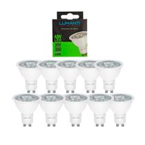 Kit 10 Lâmpadas Led Dicroica MR16 4,8W 6,5k Bivolt Lumanti