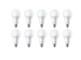 Kit 10 Lâmpadas LED E27 Bulbo Philips Luz Fria 25W - Fria