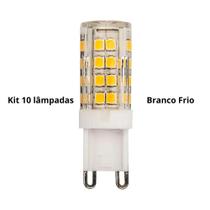 Kit 10 Lâmpadas Led G9 Halopim 5w Bivolt Branco Frio 6500k Kit 10 Lâmpadas Led G9 Halopim 5w Bivolt Branco Frio 6500k