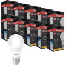 Kit 10 Lâmpadas Led Pêra 9W Bivolt Amarelo 3000K Amarelo 3000K Kit 10 Lâmpadas Led Pêra 9W Bivolt Amarelo 3000K Amarelo 3000K