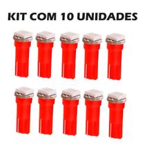 Kit 10 Lâmpadas Led Pinguinho T5 Painel Velocímetro Carro Moto