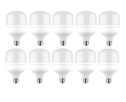 Kit 10 Lâmpadas Led Super Bulbo 20w Alta Potência Bivolt Branco Frio- Techluz