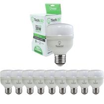 Kit 10 Lâmpadas Led Super Bulbo 30w Alta Potência Bivolt Branco Frio- Techluz