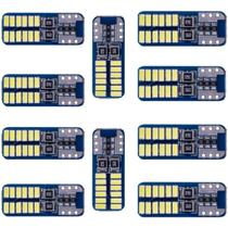Kit 10 Lâmpadas Led T10 Pingo 24 Leds Smd 6000k 12v Kit 10 Lâmpadas Led T10 Pingo 24 Leds Smd 6000k 12v